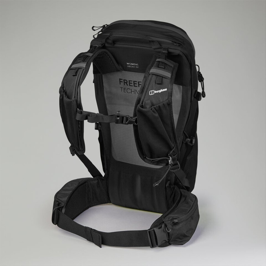 womens remote hike f23 backpack - black berghaus