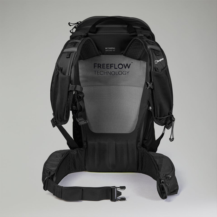 womens remote hike f23 backpack - black berghaus