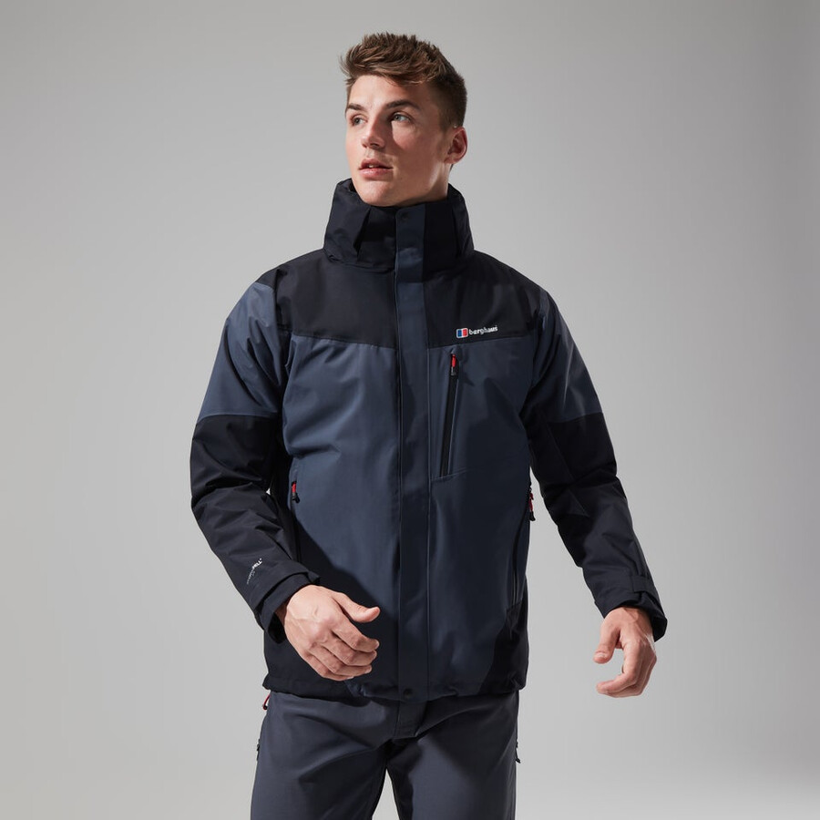 mens arran gemini 3in1 jacket - dark greyblack berghaus