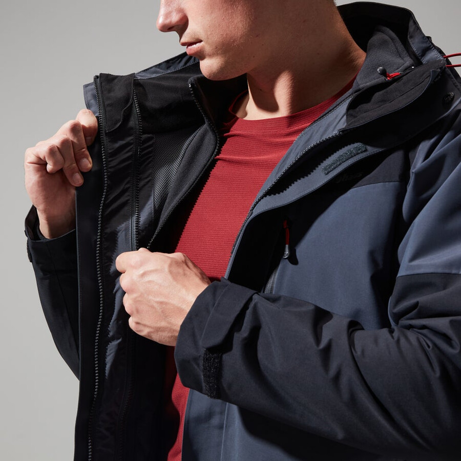 mens arran gemini 3in1 jacket - dark greyblack berghaus