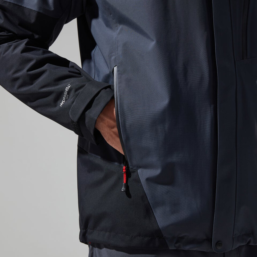 mens arran gemini 3in1 jacket - dark greyblack berghaus