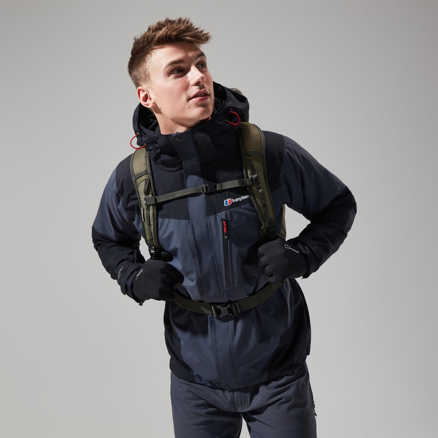 mens arran gemini 3in1 jacket - dark greyblack berghaus