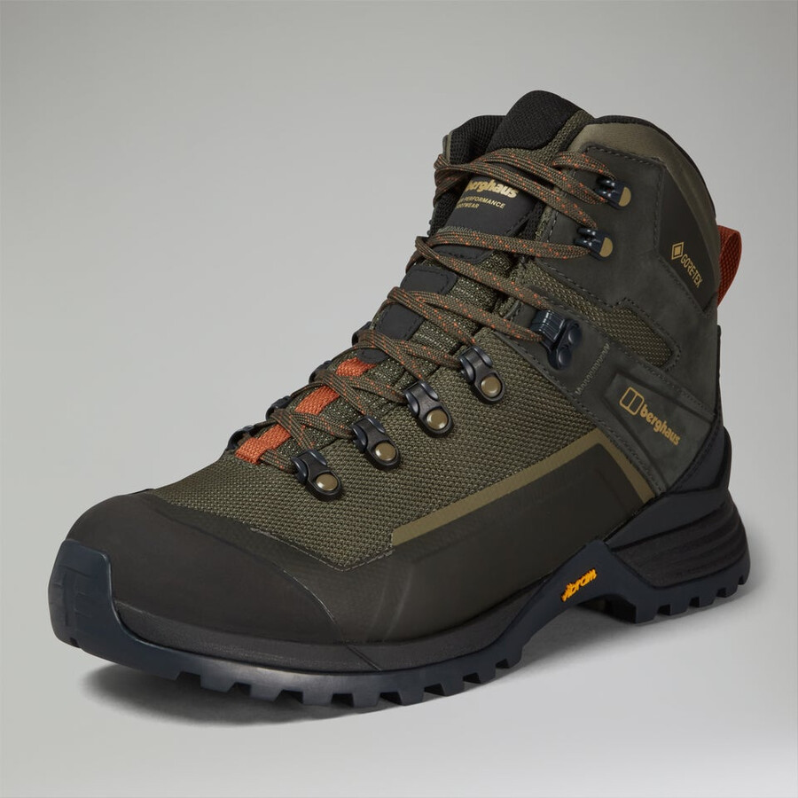 mens storm trek gore-tex boot - browndark green berghaus