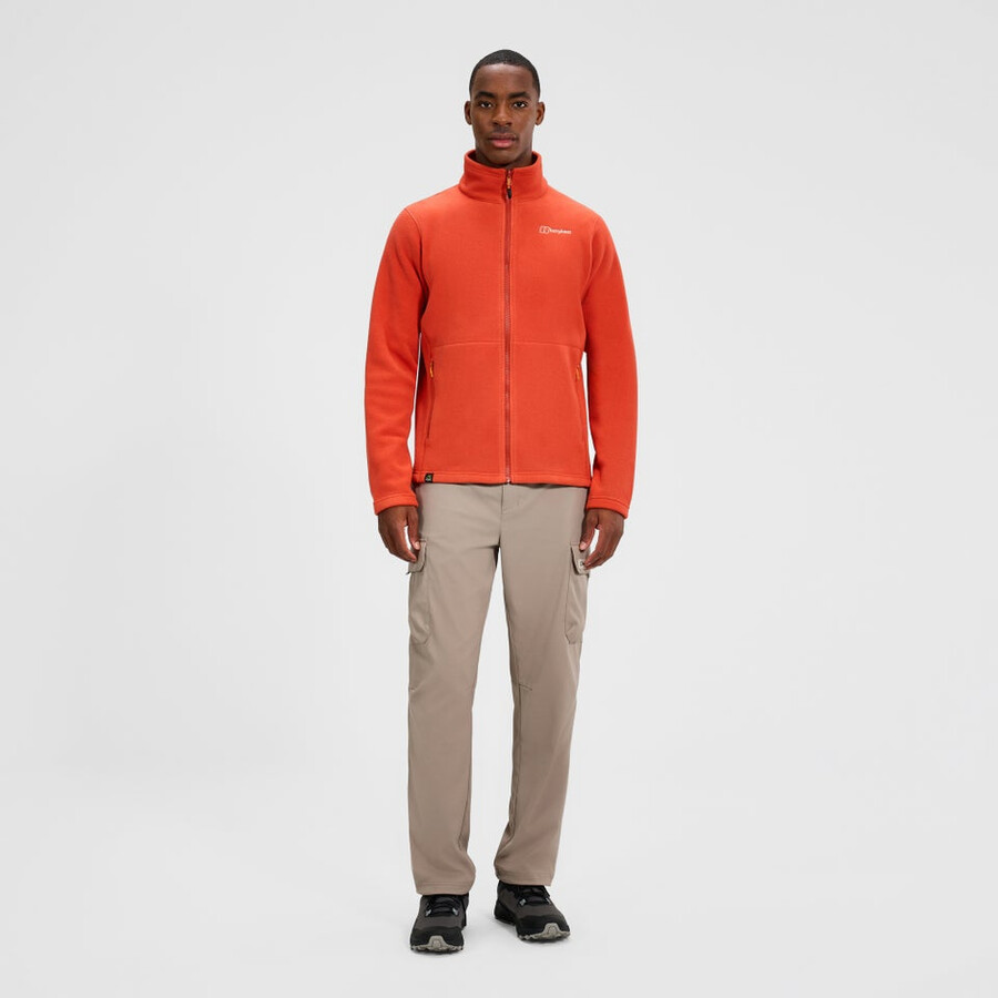 mens prism interactive polartec fleece jacket - orange berghaus