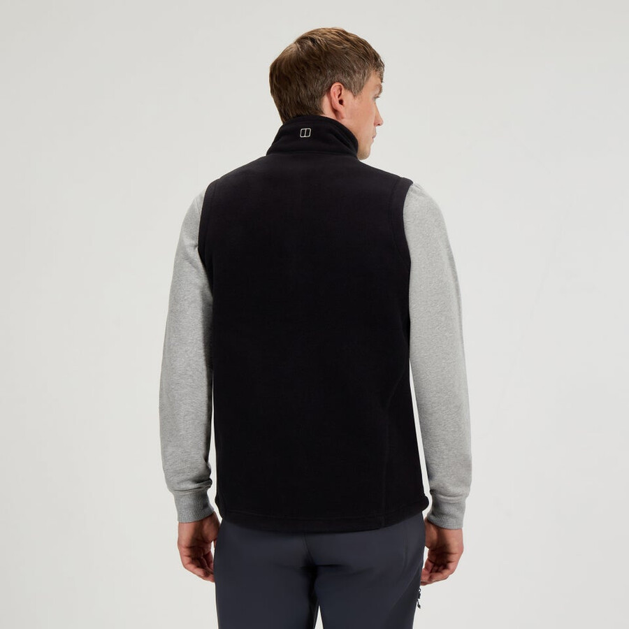 mens prism interactive polartec fleece gilet - black berghaus