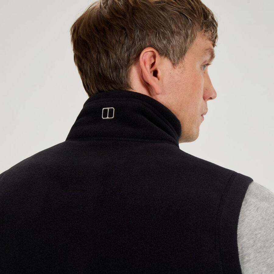 mens prism interactive polartec fleece gilet - black berghaus