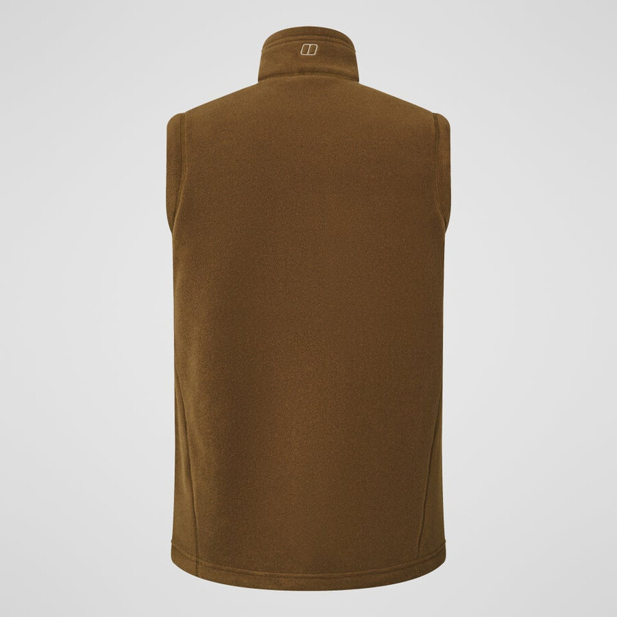 mens prism interactive polartec fleece gilet - brown berghaus