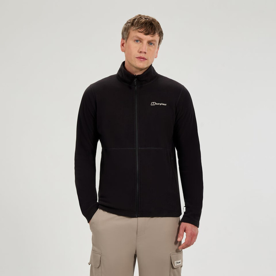 mens prism micro interactive polartec fleece jacket - black berghaus