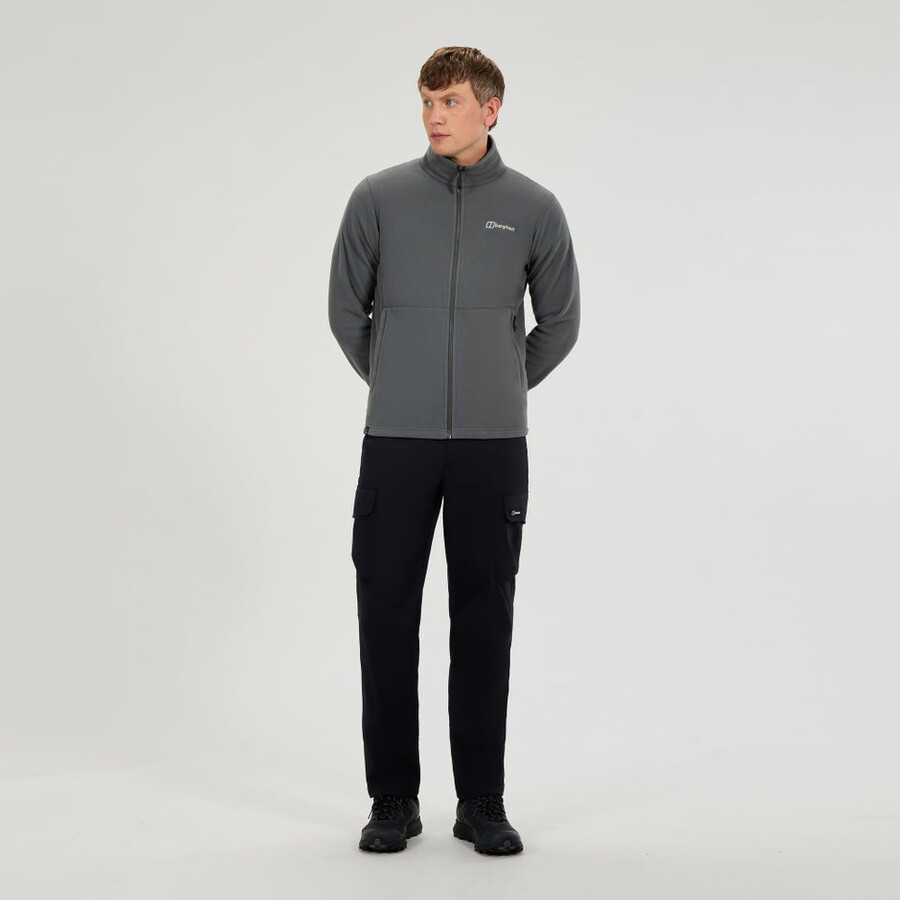 mens prism micro interactive polartec fleece jacket - grey berghaus