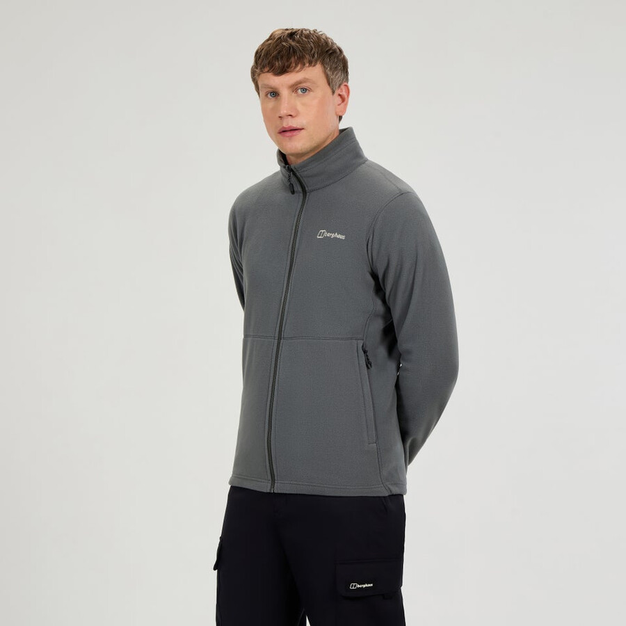 mens prism micro interactive polartec fleece jacket - grey berghaus