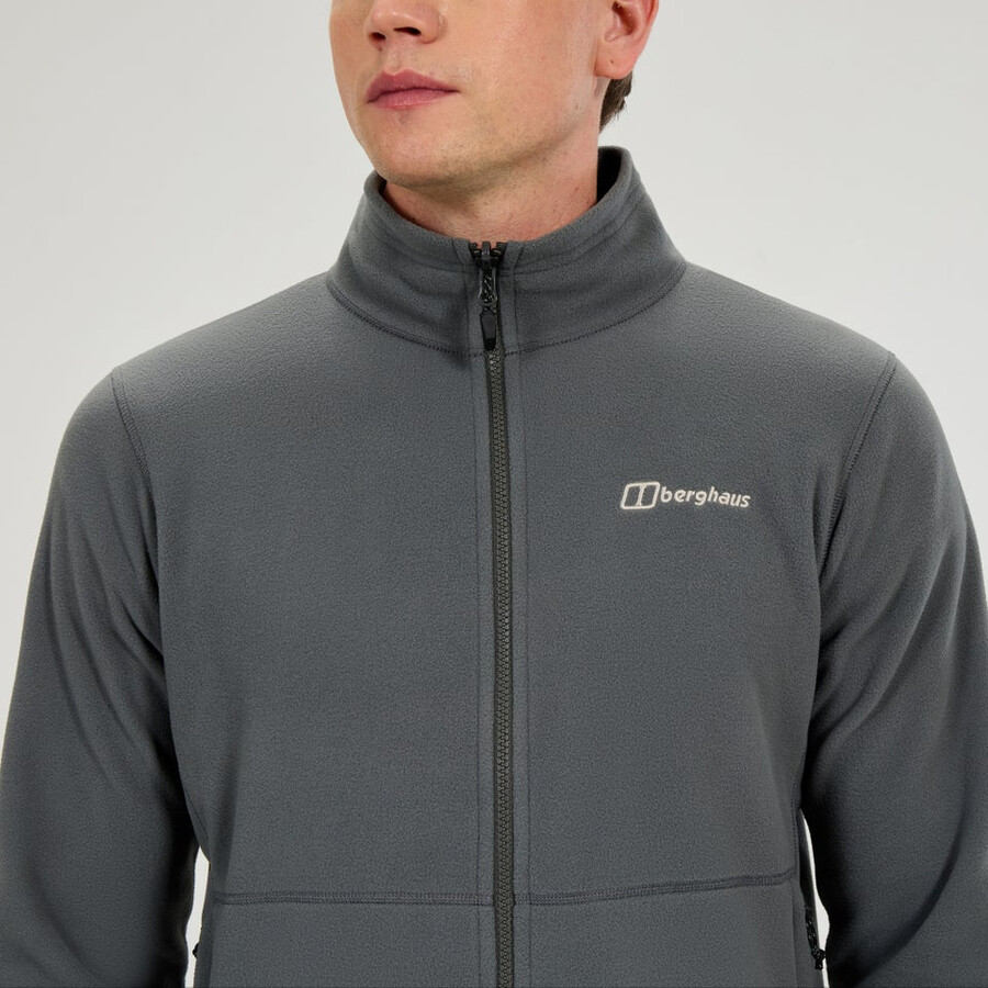 mens prism micro interactive polartec fleece jacket - grey berghaus