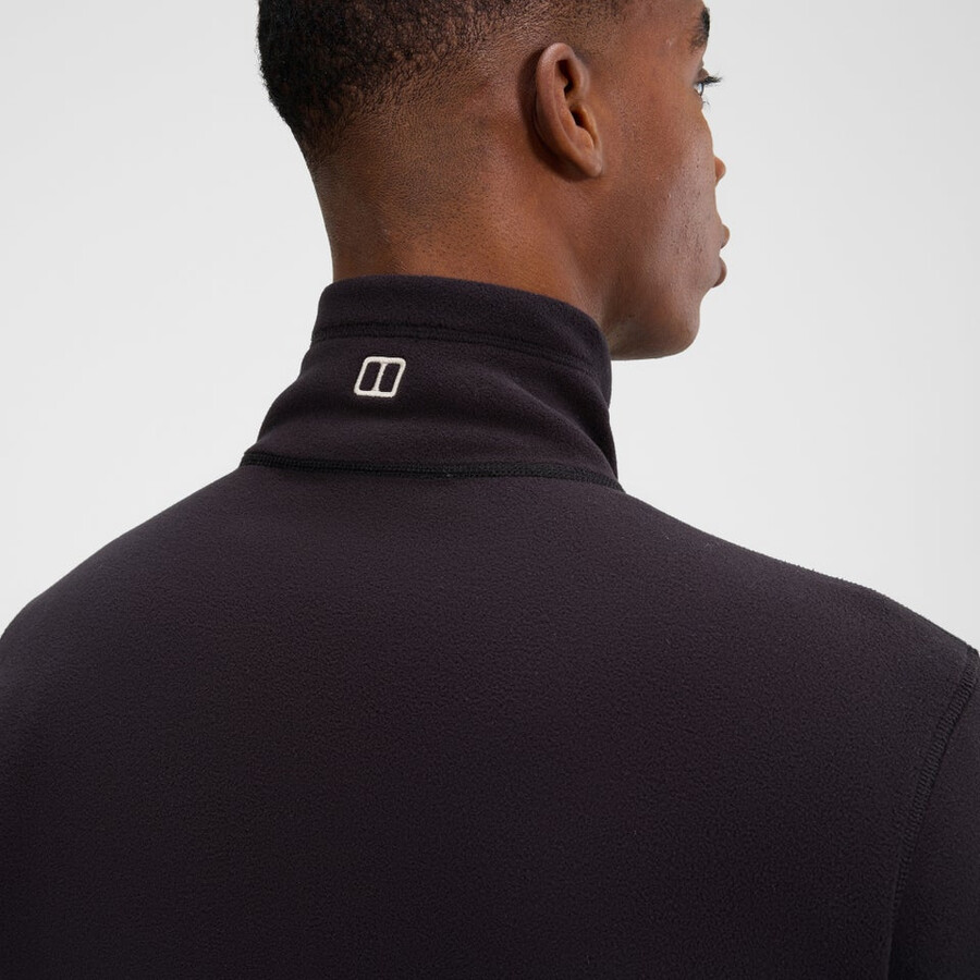mens prism micro half zip polartec fleece - black berghaus
