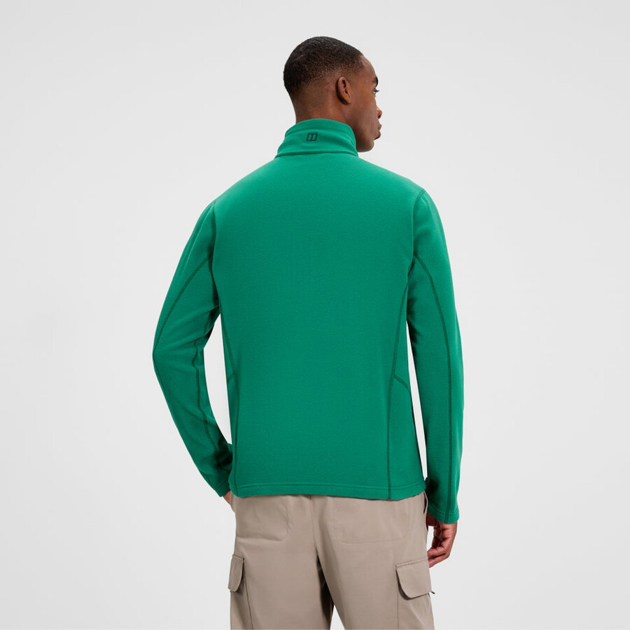 mens prism micro half zip polartec fleece - green berghaus