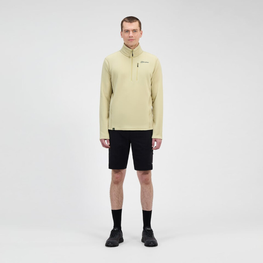 mens prism micro half zip polartec fleece - natural berghaus