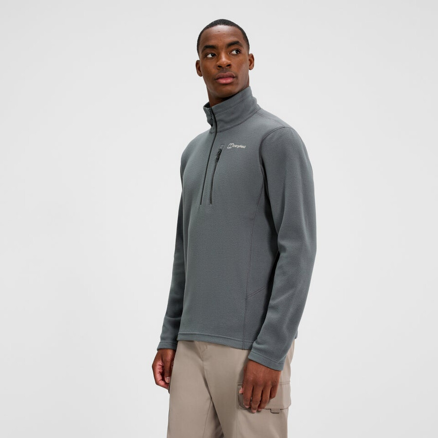mens prism micro half zip polartec fleece - grey berghaus