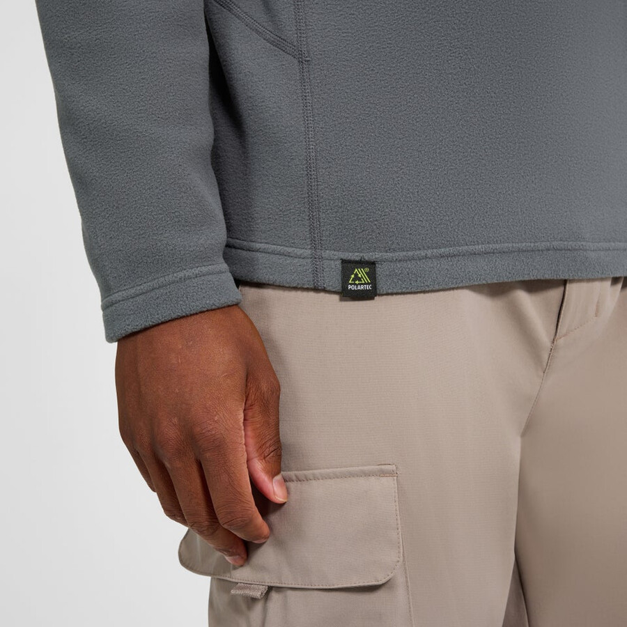 mens prism micro half zip polartec fleece - grey berghaus