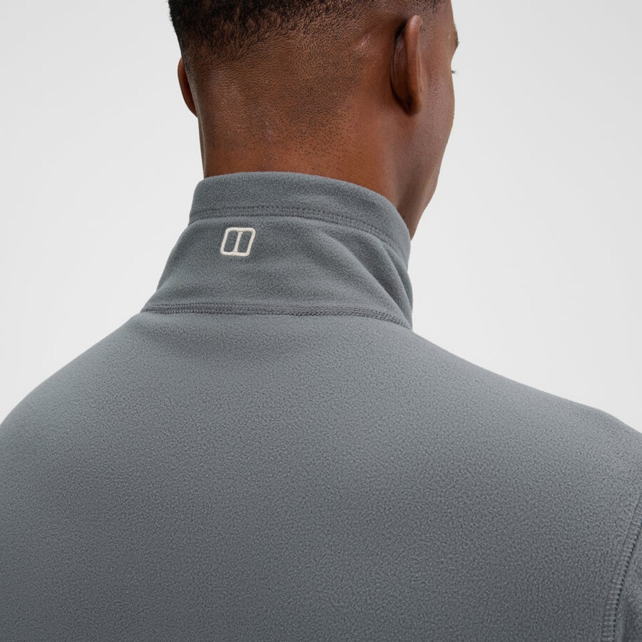 mens prism micro half zip polartec fleece - grey berghaus