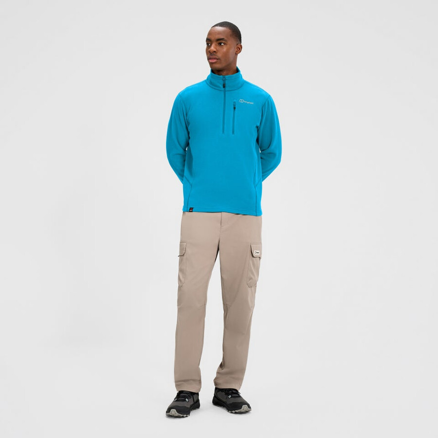 mens prism micro half zip polartec fleece - blue berghaus