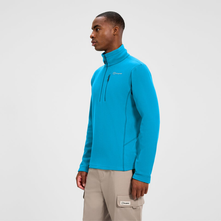 mens prism micro half zip polartec fleece - blue berghaus