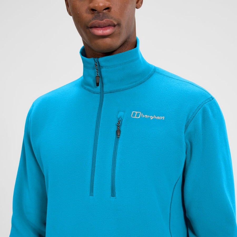 mens prism micro half zip polartec fleece - blue berghaus