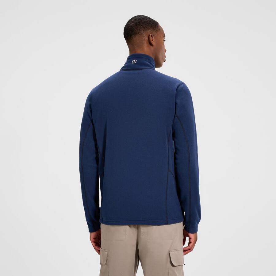 mens prism micro half zip polartec fleece - blue berghaus