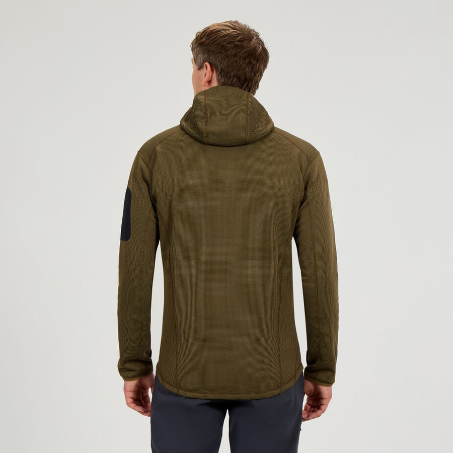 mens pravitale mtn 2.0 hooded fleece jacket - greenbrown berghaus