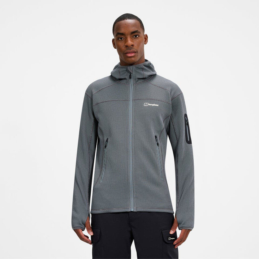 mens pravitale mtn 2.0 hooded fleece jacket - grey berghaus