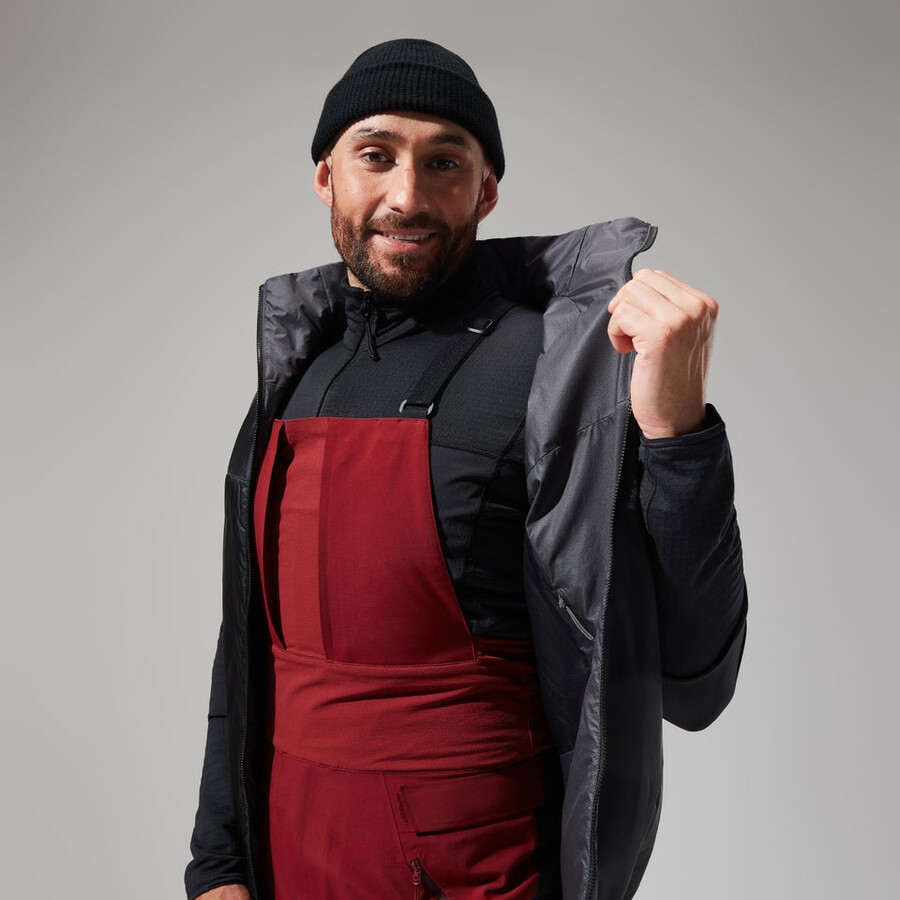mens mtn arete lb synthetic vest - greyblack berghaus