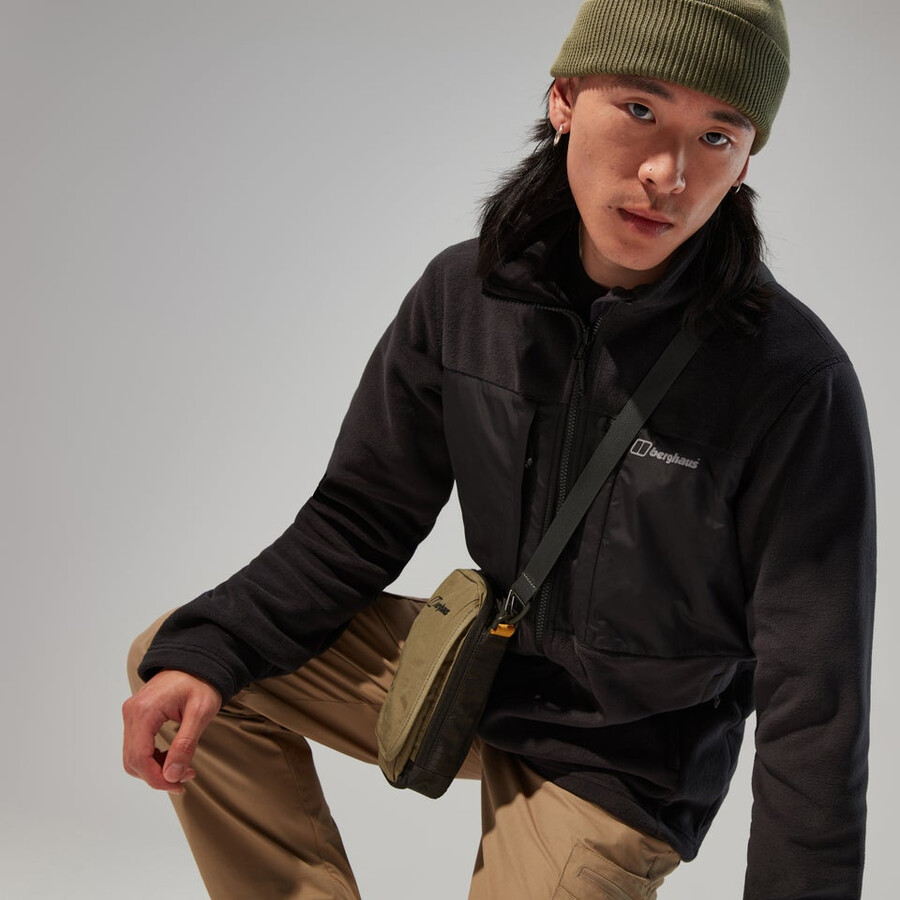 mens prism guide interactive polartec fleece jacket - black berghaus