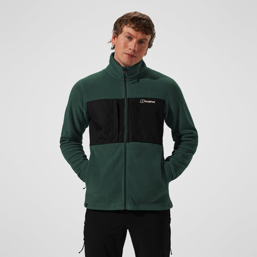 mens prism guide interactive polartec fleece jacket - greenblack berghaus
