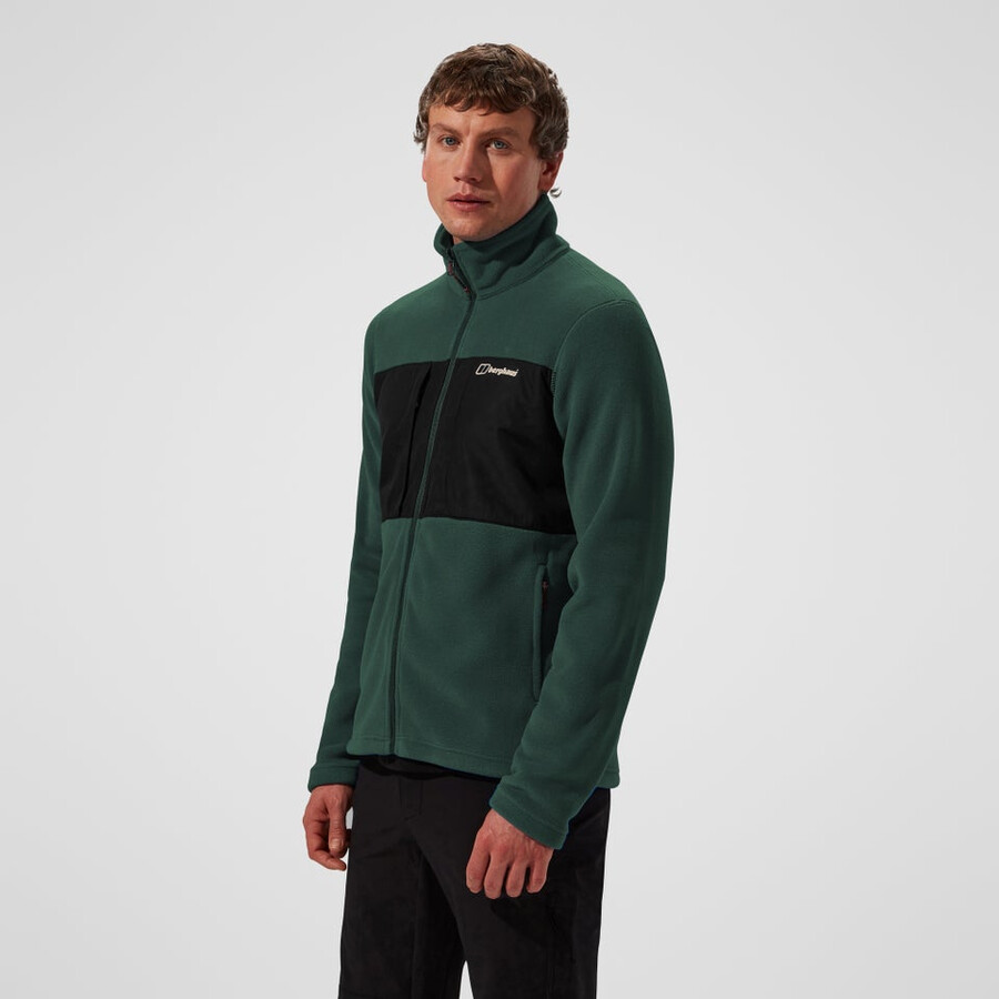 mens prism guide interactive polartec fleece jacket - greenblack berghaus