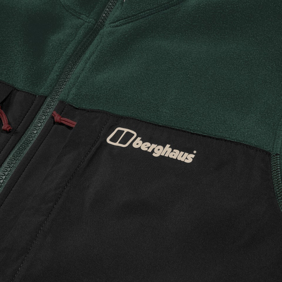 mens prism guide interactive polartec fleece jacket - greenblack berghaus