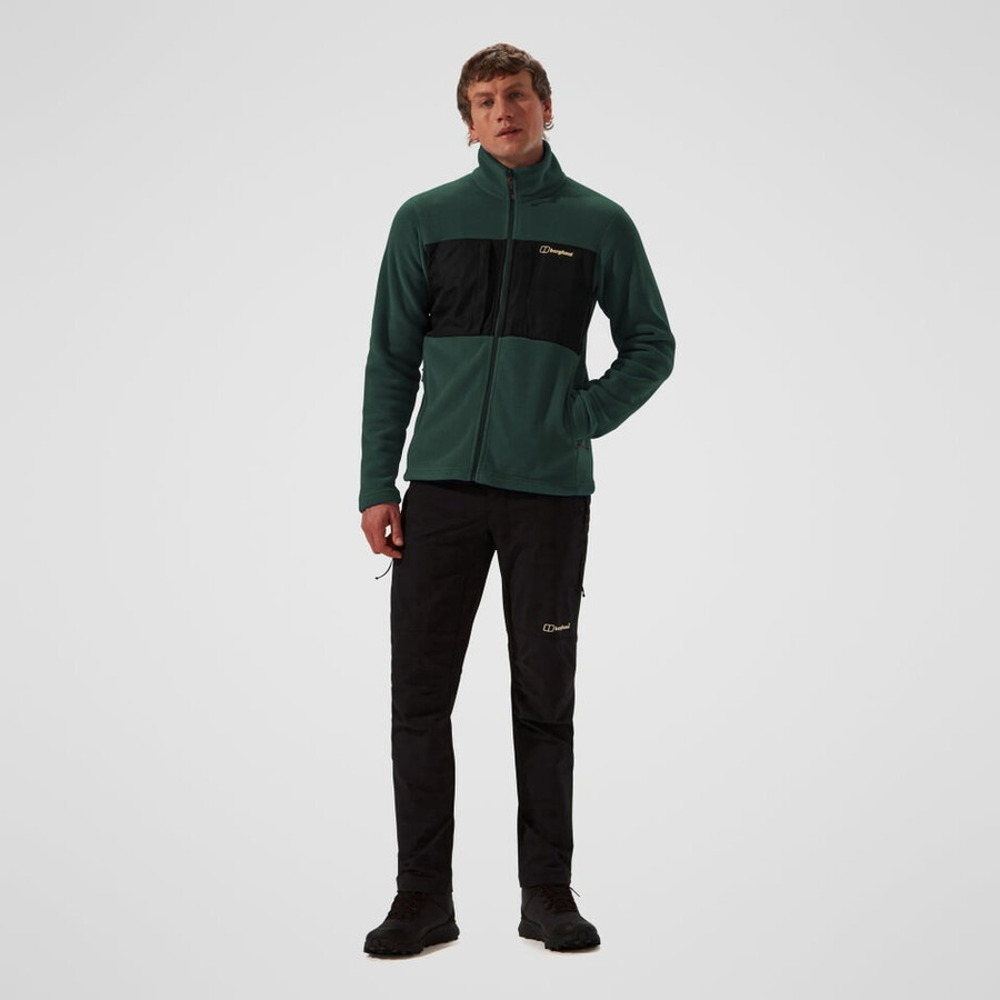 mens prism guide interactive polartec fleece jacket - greenblack berghaus