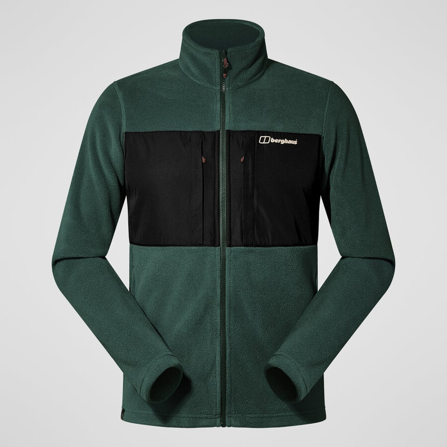mens prism guide interactive polartec fleece jacket - greenblack berghaus