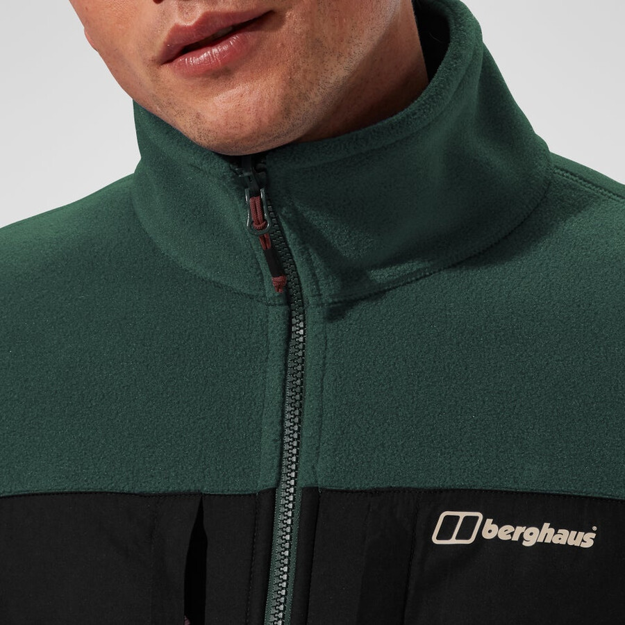 mens prism guide interactive polartec fleece jacket - greenblack berghaus