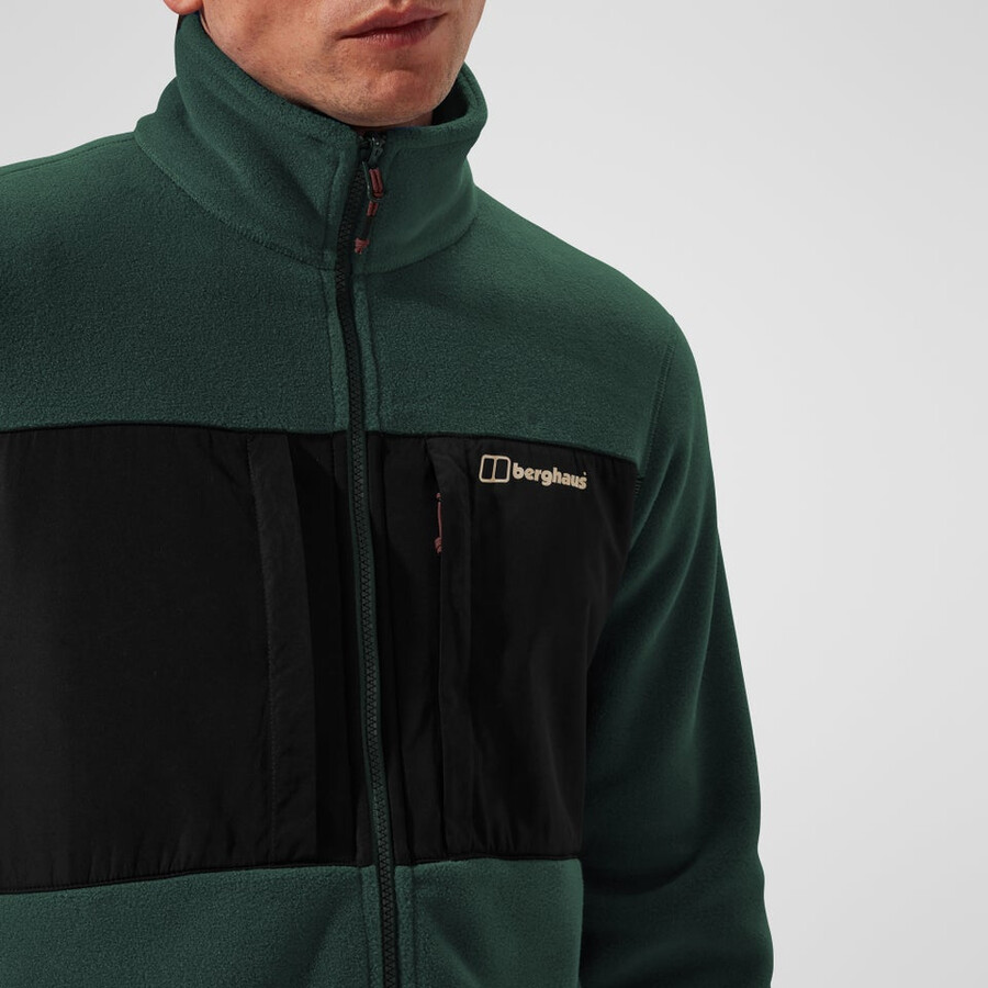 mens prism guide interactive polartec fleece jacket - greenblack berghaus