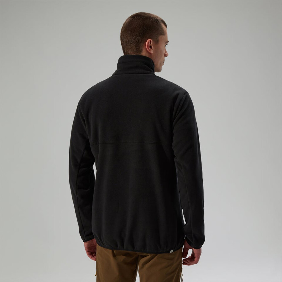 mens felltop snap fleece pullover - black berghaus