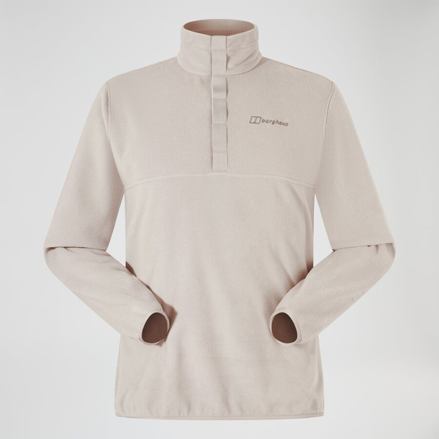 mens felltop snap fleece pullover - grey berghaus
