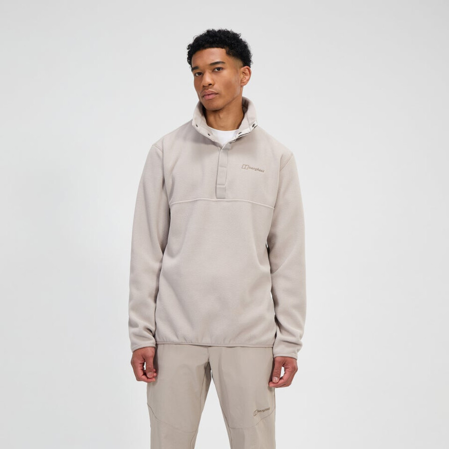 mens felltop snap fleece pullover - grey berghaus