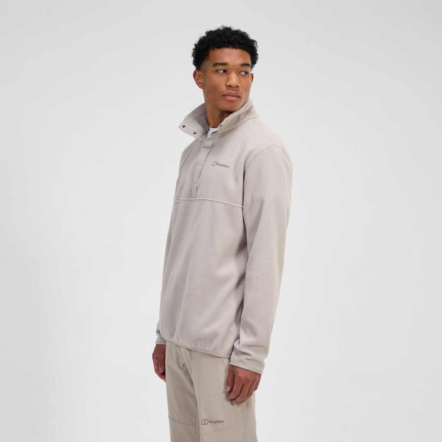 mens felltop snap fleece pullover - grey berghaus