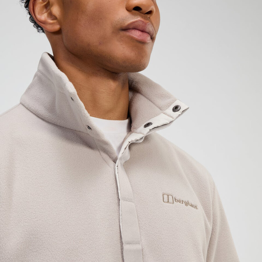mens felltop snap fleece pullover - grey berghaus