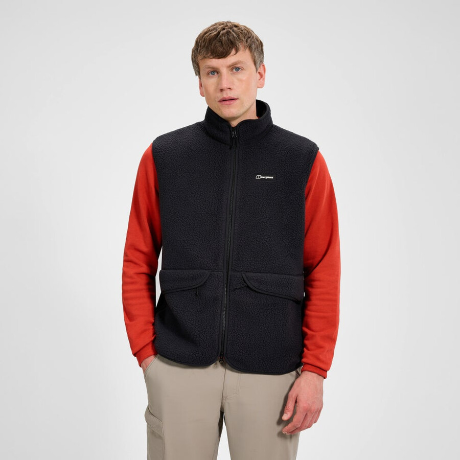 mens hanby relaxed vest - black berghaus