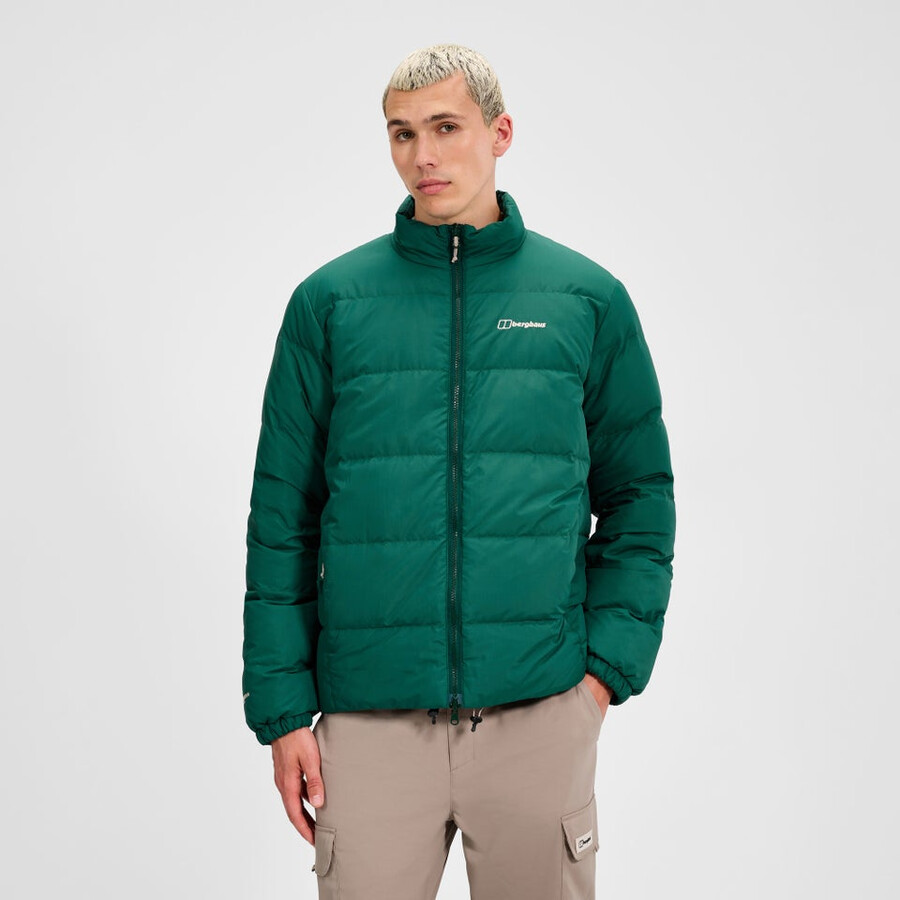 mens fulstow reversible down jacket - greenblack berghaus
