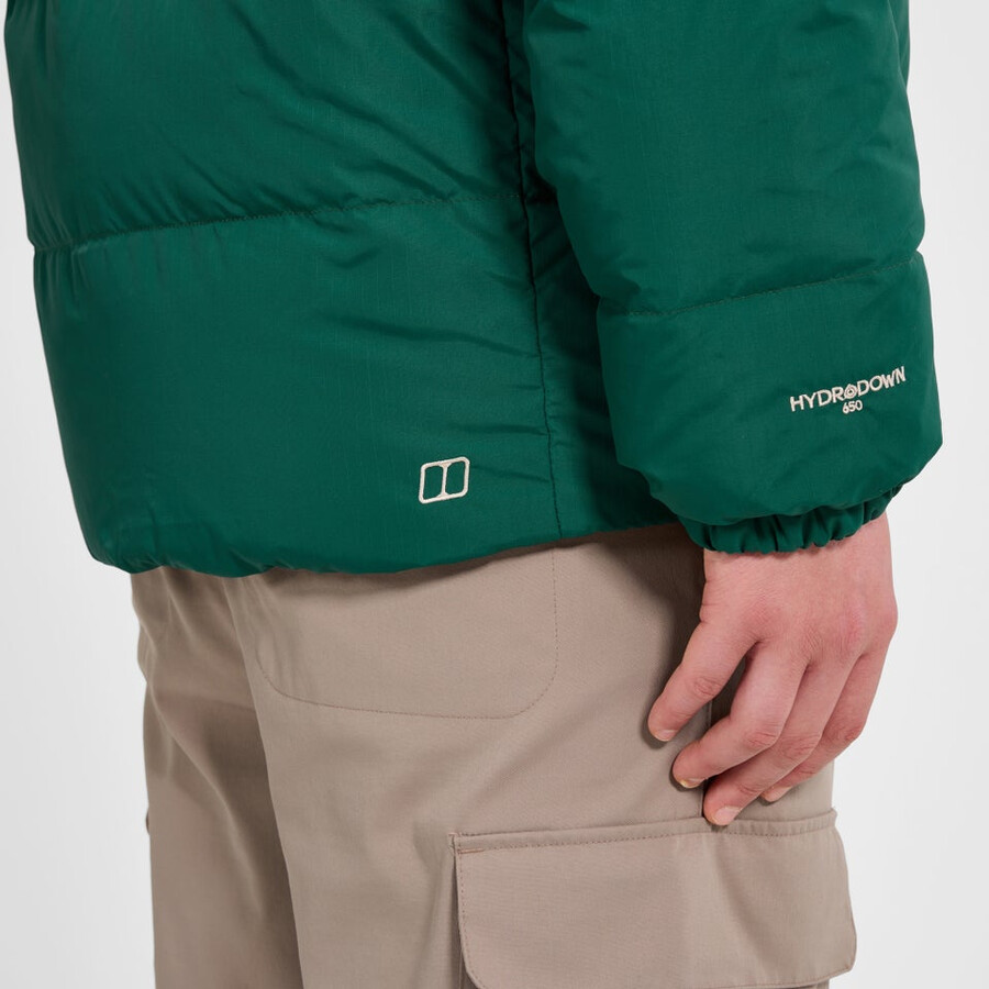 mens fulstow reversible down jacket - greenblack berghaus