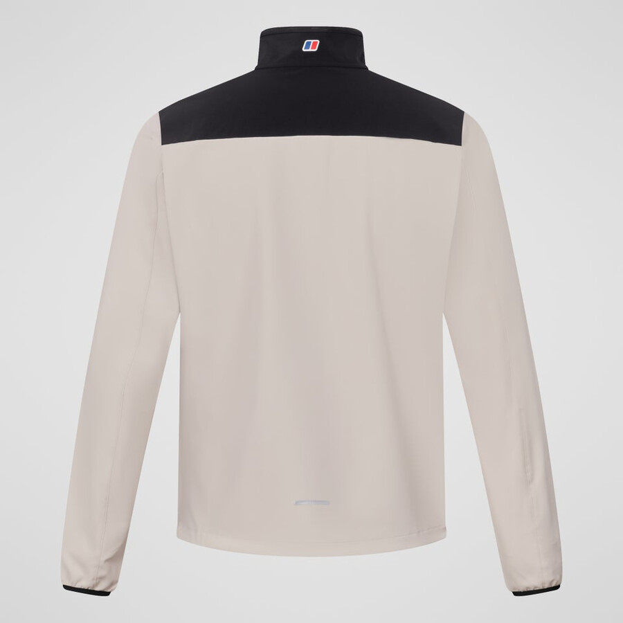 mens terrain trek half zip jacket - greyblack berghaus