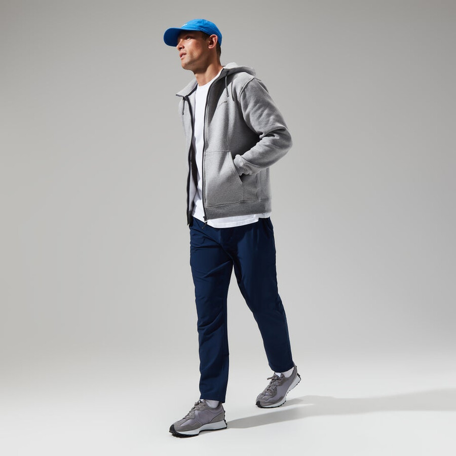 mens logo fz hoody dark grey berghaus