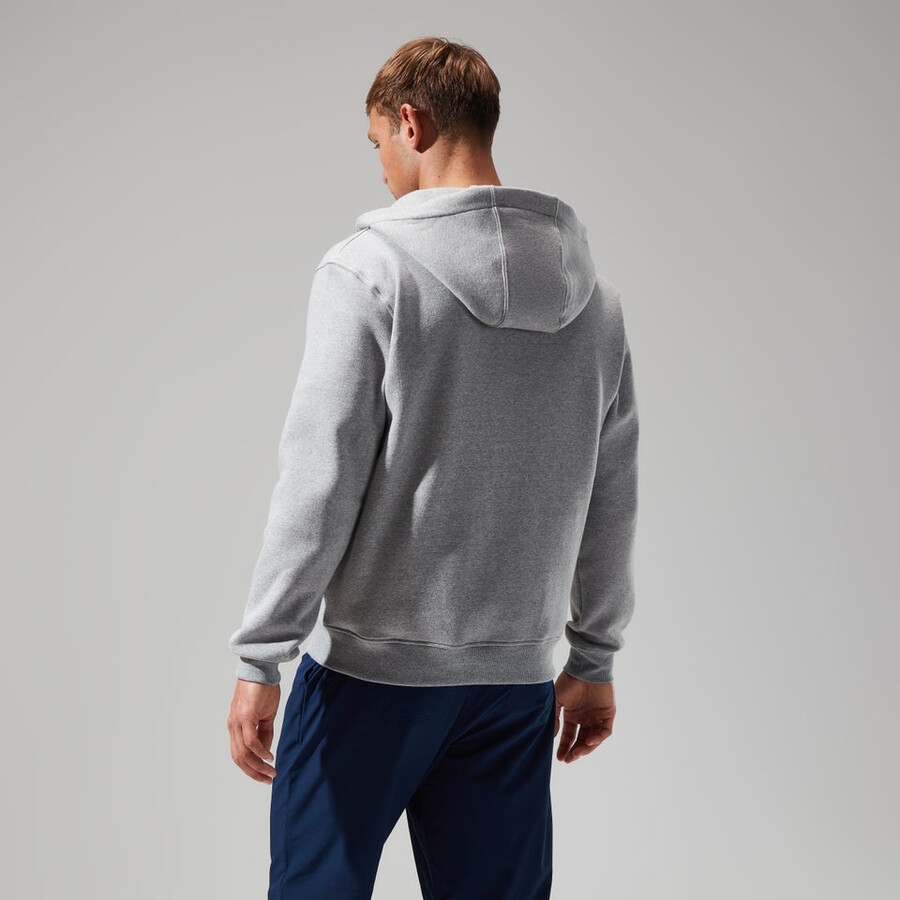 mens logo fz hoody dark grey berghaus