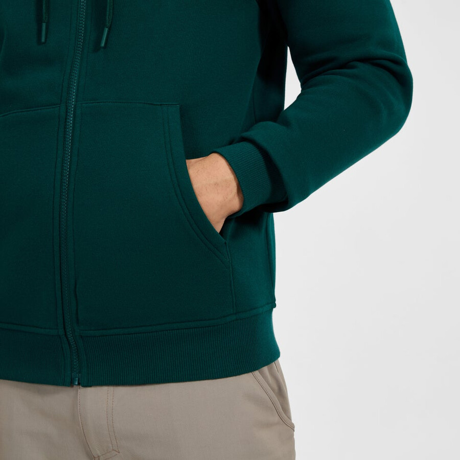 mens logo full zip hoodie - green berghaus