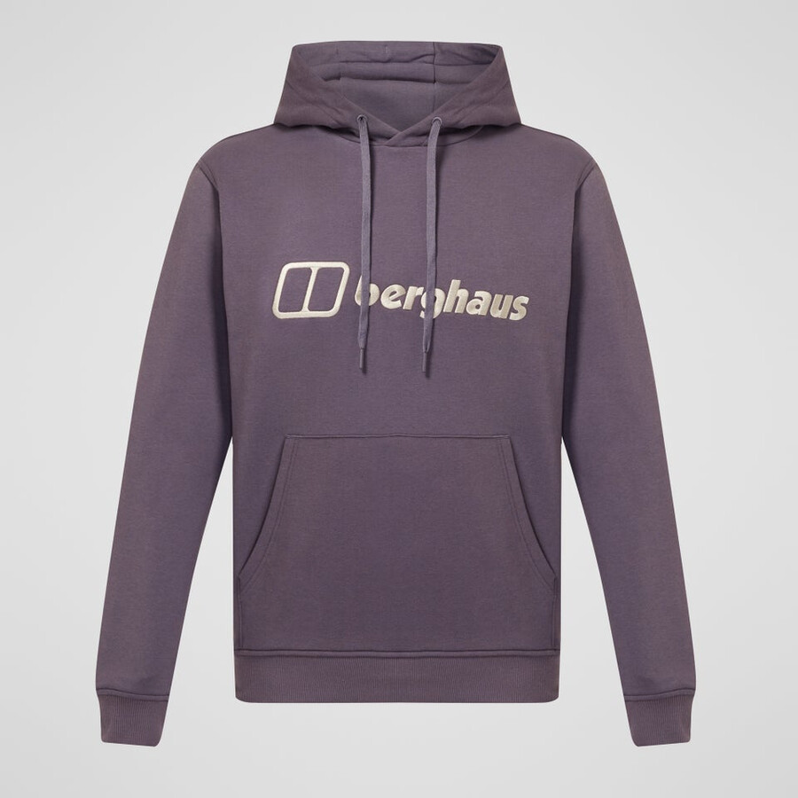 mens logo hoodie - purple berghaus