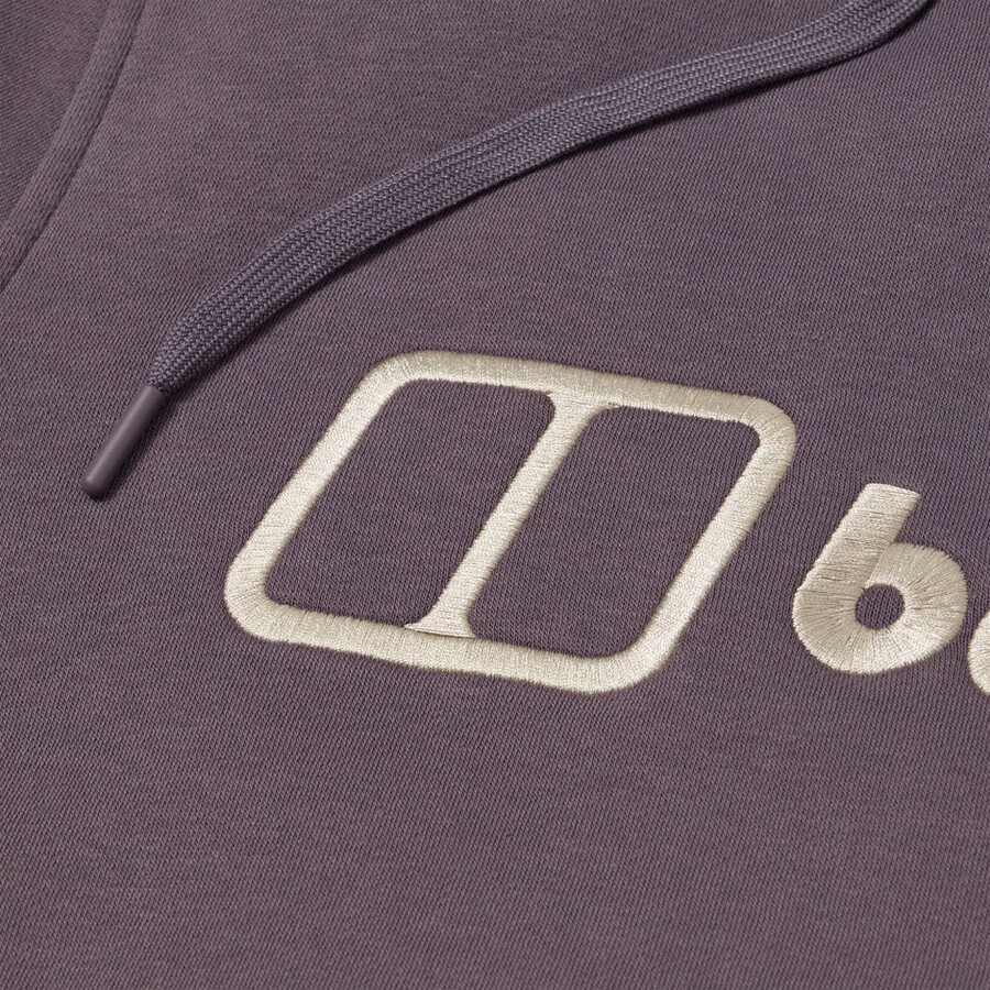 mens logo hoodie - purple berghaus